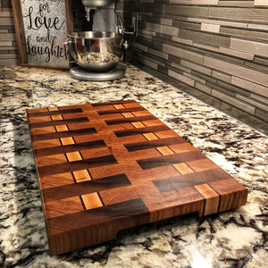 End Grain - Hickory, Maple, Walnut, Purpleheart