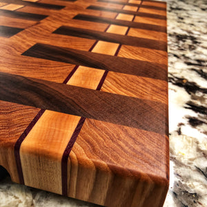 End Grain - Hickory, Maple, Walnut, Purpleheart