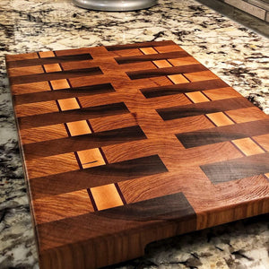 End Grain - Hickory, Maple, Walnut, Purpleheart